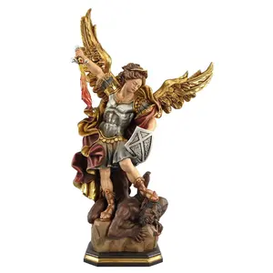 St. Michael the Archangel Wooden Statue – 9 inches (PEMA, Italy)