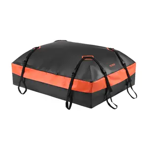 VEVOR Car Rooftop Cargo Carrier Bag,  21 Cubic Feet Car Roof Cargo Carrier, 100% Waterproof Heavy Duty 840D PVC Roof Luggage Bag for All Vehicle with/without Rack- with Lock, Non-Slip Mat, 6 Door Hooks