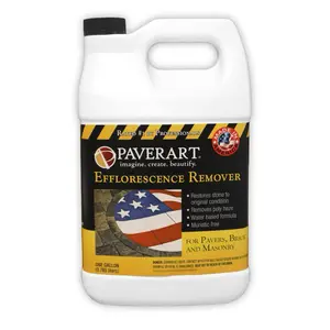 PAVERART Efflorescence Cleaner & Remover - Professional-Grade Gallon Size Formula for Pavers Brick & Masonry - Removes Haze & Efflorescence - Water-Based Brightener - Household
