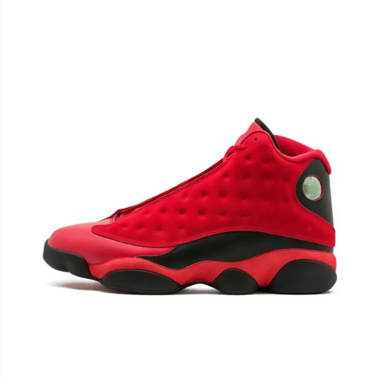 High top basketball sneakers red black matte leather upper bold tone design sport performance build weekend matching shock cushion outdoor street style comfy everyday unisex footwear