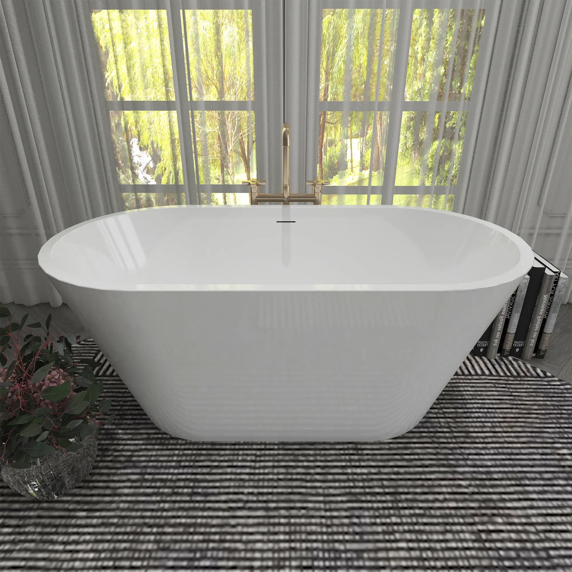 Free Standing 51" x 28" Deep Soaking Bathtub Acrylic A24 Soaking Tub
