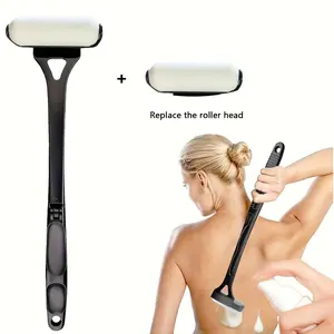 Heavy-Duty Model Back Lotion Applicator, Long Handle Foldable Body Applicator Roller, Curved Tip for Sunscreen, Moisturizer, Creams