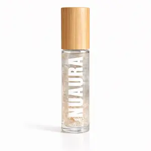 Lime Mojito Crystal-Infused Essential Oil Roll-On with Clear Quartz for Energy, Clarity & Refreshment