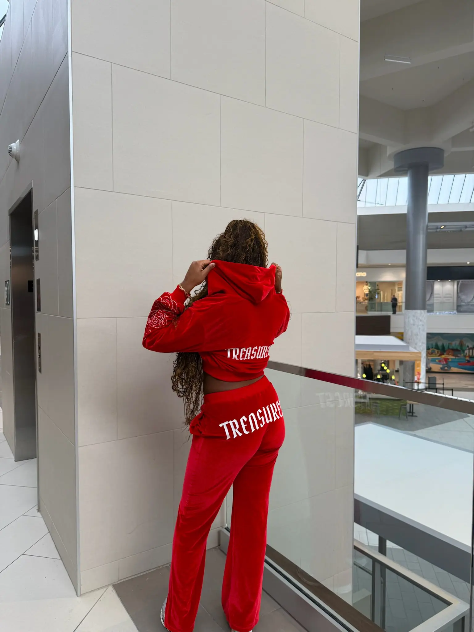 Roséy Red Tracksuit Hoodie
