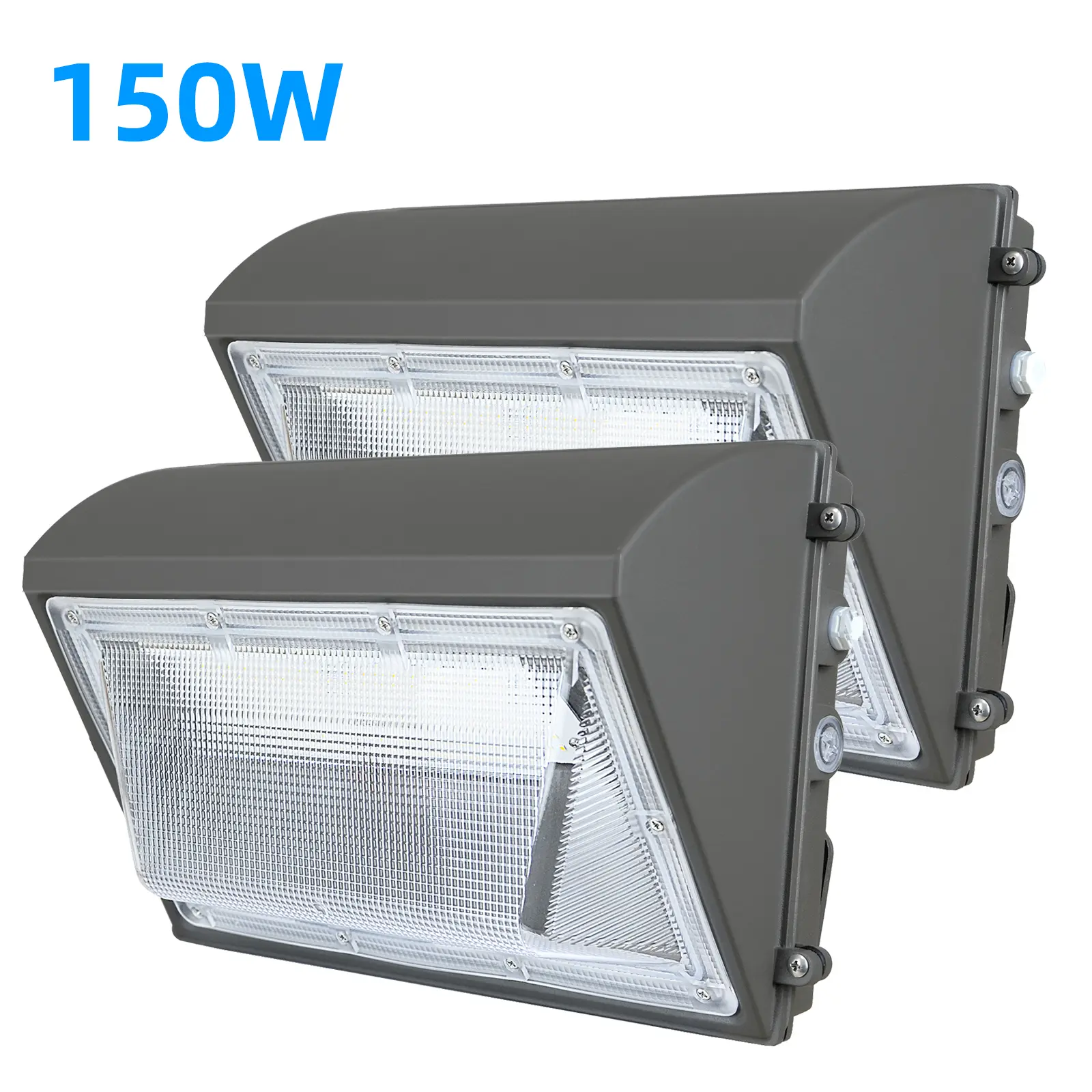 2-Pack 150W LED Wall Pack Light Dusk-to-Dawn Photocell - 18000LM 900W HPS/HID Equiv., 5000K Daylight, 100-277V Water Resistant Exterior-Grade Outdoor Wall Lights for Home Improvement, Barn, Warehouse