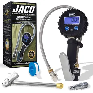 FlowPro® Digital Tire Inflator Gauge with Lock-on Dually Air Chuck - 200 PSI (Bundle)