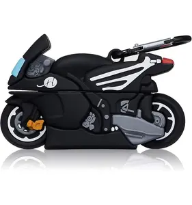 Motorcycle AirPods Case for Airpods 1 2 3 4 Pro Pro2 Anti-Fall Shockproof Soft Silicone Protective Cover