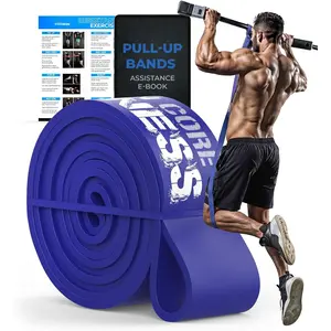 Pull Up Assistance Resistance Bands - Long Loop Power Bands for Men and Women - Strength Power Flexibility  at  & Gym - Ebooks & Workout Chart Included by