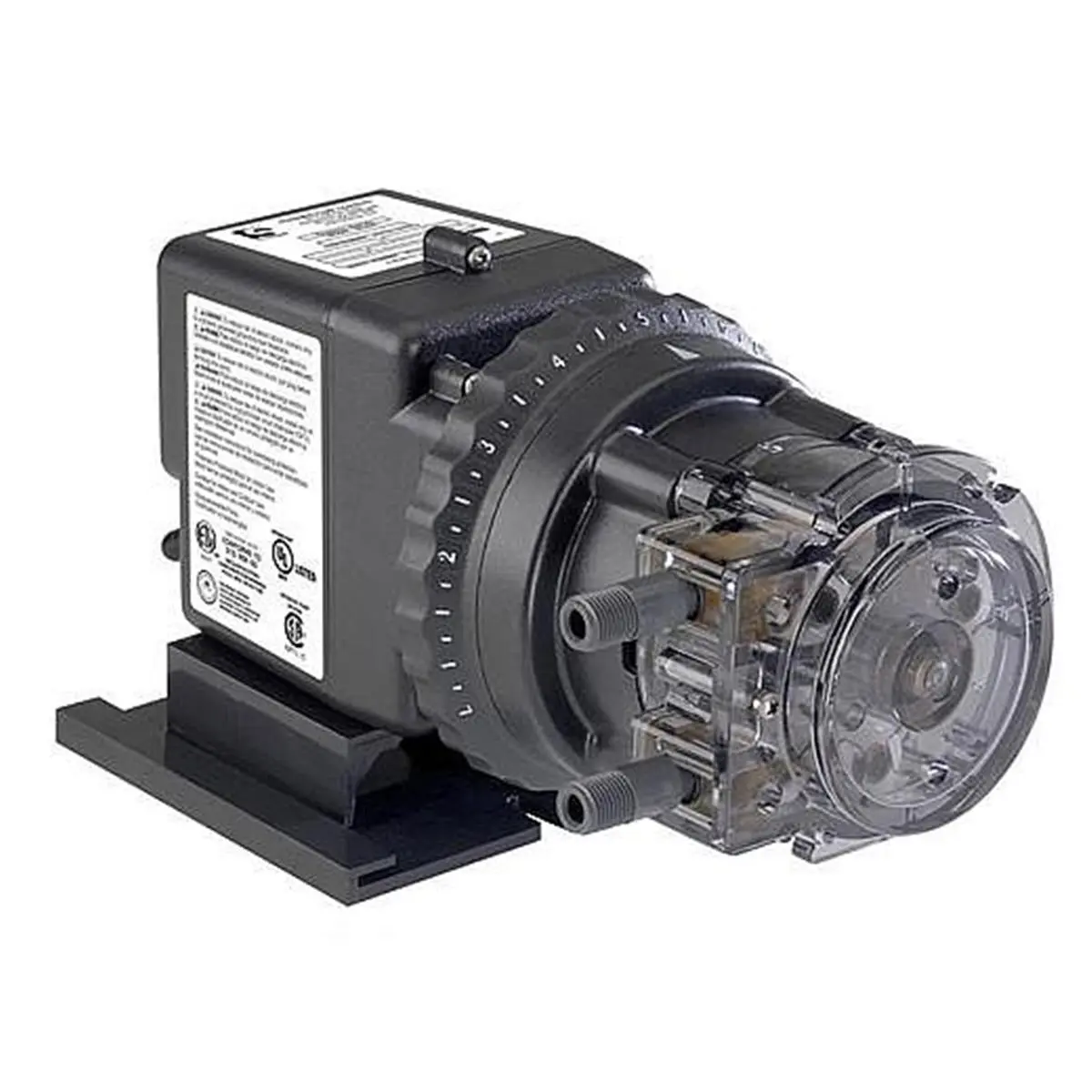 Stenner Pump Company Classic 85M5 Chemical Injection Pump, 0.25 in. Single Head, No Valves Required, Anti-Siphon, Handles Off-Gassing Solutions & Dry Running, 3-Point Roller Design, Easy Maintenance, 8.2 Lbs, Classic 85 85M5, Pumps Off-Gassing Solutions A