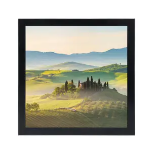 5x5 Black Picture Frames, Photos Frame with Plexiglass, Wall Gallery Photo Frames, Horizontal and Vertical for Wall Mounting and Tabletop, Home Office Decoration