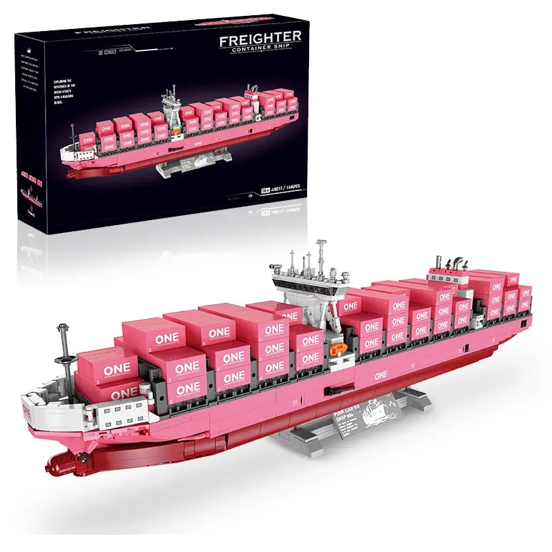 Classic Cargo Ship Model Building Blocks, Diy Building Set Model, Moc Shipping Container Ship Kit 1446pcs, Home Decor Collectible Toy, Ideal Gift for Kids and Adults