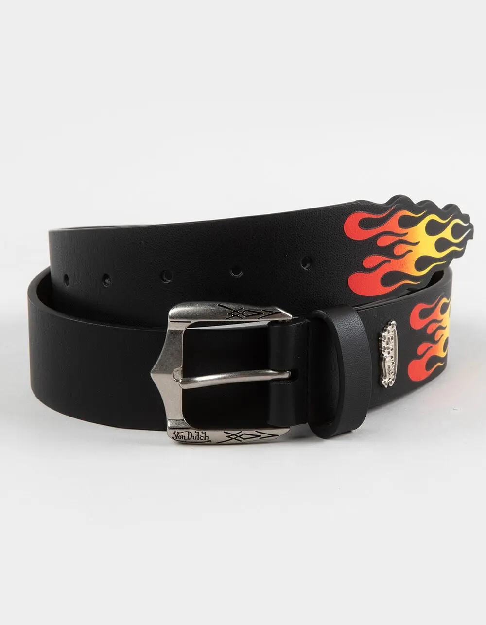 VON DUTCH  Mens Flame Tip Belt