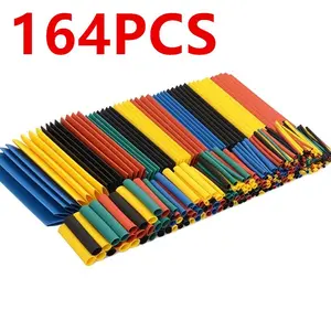 Heat Shrink Tube Kit, 164pcs/set Metal Cable Insulation PVC Tube Kit, Metal Cable Insulation Sleeve Set