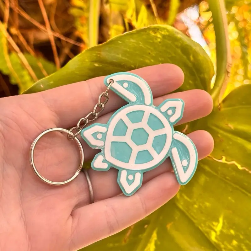 Turtle NFC Smart Keychain - Digital Business Card Keychain with Metal Ring & Keyring, Made in the United States