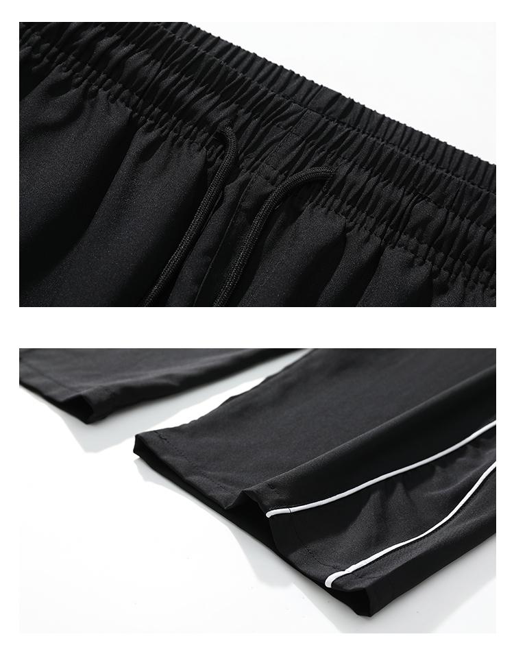 Men’s pants for spring and autumn; fashionable, versatile straight-leg casual men’s pants; summer street sports loose striped lightweight long pants