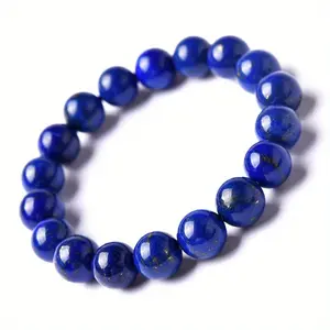 Handmade Lapis Lazuli Bracelet - Elegant Bohemian Jewelry | Deep Blue & Gold