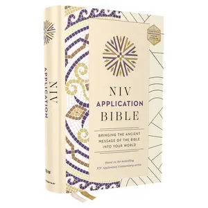 NIV Application Bible, Hardcover, Multi-Cream, Red Letter, Comfort Print: Bringing the Ancient Message of the Bible into Your World (NIV Application Commentary Resources) by Zondervan [Hardback Book]