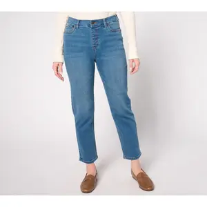 Denim & Co. Regular Indigo Easy Stretch '94 Fit Ankle Jean