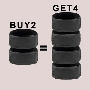 Black 2-Pack Unisex Elastic Outdoor Velcro Belt Waist For Both Sides Breathable Buckle-Free Design Convenient Comfortable 2026 New Year Gift Pant Accessory Mothers Day Gift for Wife