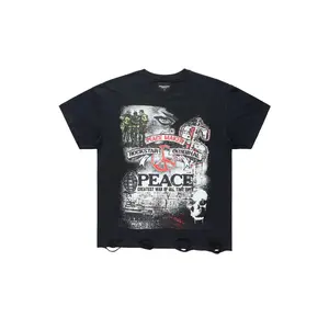 Saeko Black Oversized Graphic T-Shirt