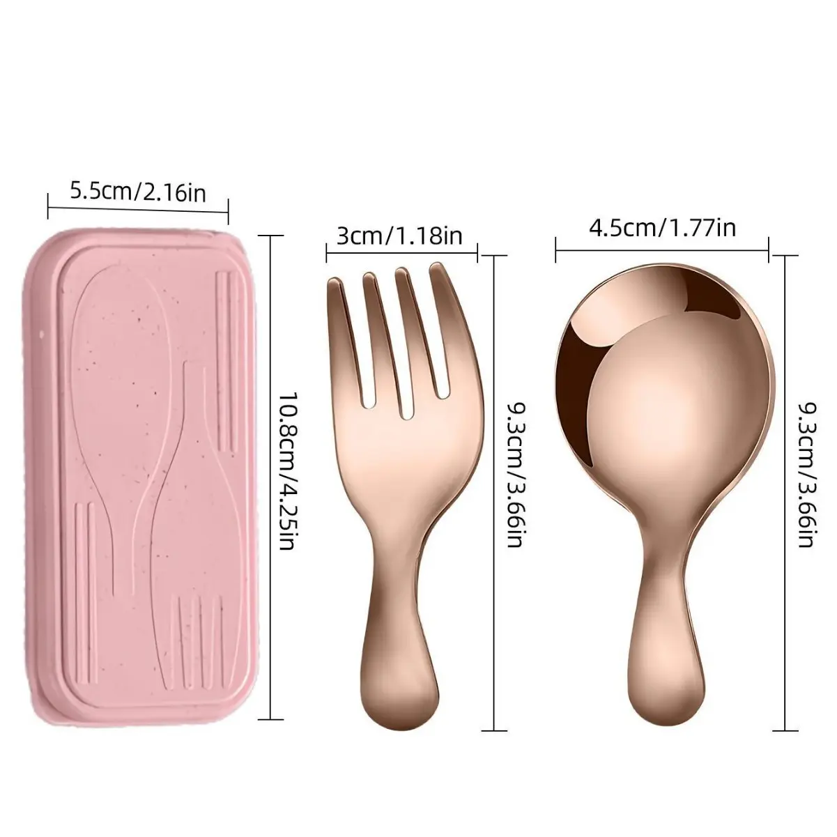 Portable Stainless Steel Cutlery Set Including Fork, Spoon and Storage Box, Ideal for Outdoor Camping, Picnic Gear, Travel Essentials, Camping Utensils and Camping Supplies, Cutlery Utensil Sets