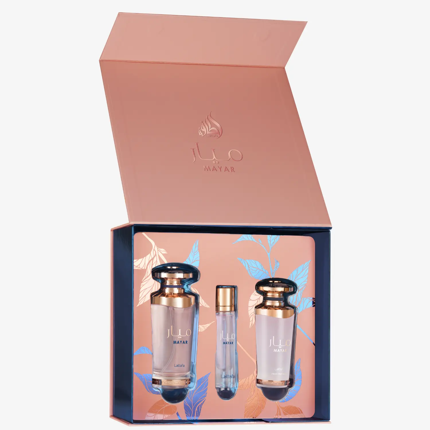 Lattafa Mayar Fragrance Gift Set - EDP 100ml + Travel Spray 12ml + Hair Mist 50ml