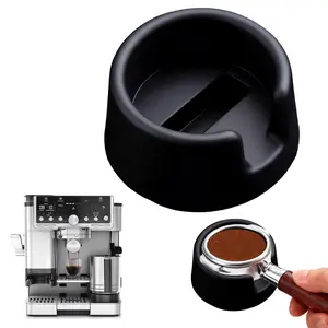 Silicone Coffee Portafilter Holder for Ninja Luxe Cafe Espresso Machine ES601/ES701 - Tamping Station Handheld Tamper Base Support Stand for Ninja Luxe Cafe Accessories Tamping Stability Base Black/Grey