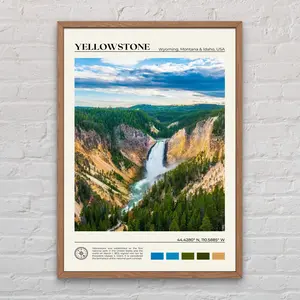 Real Photo, Yellowstone National Park Print Wall Art, Yellowstone Poster Photo, Yellowstone Poster Print, Unframed