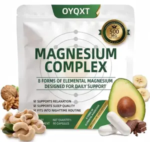 8 in 1 Magnesium Complex | 500mg for Better Sleep & Relaxation500mg Magnesium Complex Supplement - 90 CaTired of Waking Up Tired? Try This 8-Form Magnesium Tonightpsules