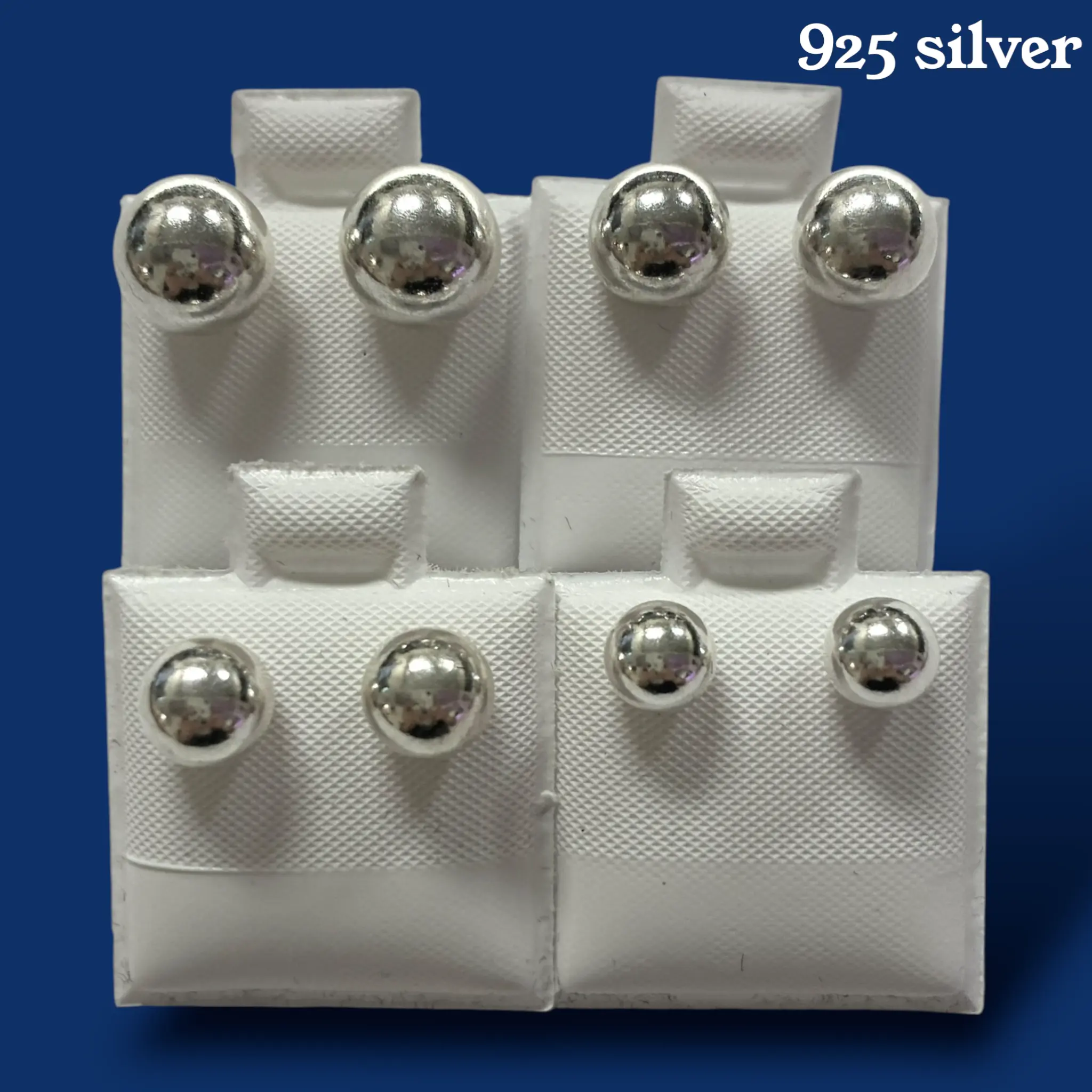 925 Sterling Silver Ball Stud Earrings  Classic Silver Earrings with Butterfly Backing Minimalist Jewelry