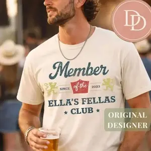 Ellas Fellas Club T-Shirt, Western Country Concert Graphic Shirt, Vintage Rodeo Music Fan Tee, Unisex Oversized Casual Apparel, Gift For Her Him W8W, Gift For Him, Gift For Her. 2M7, Gift For Him, Gift For Her.