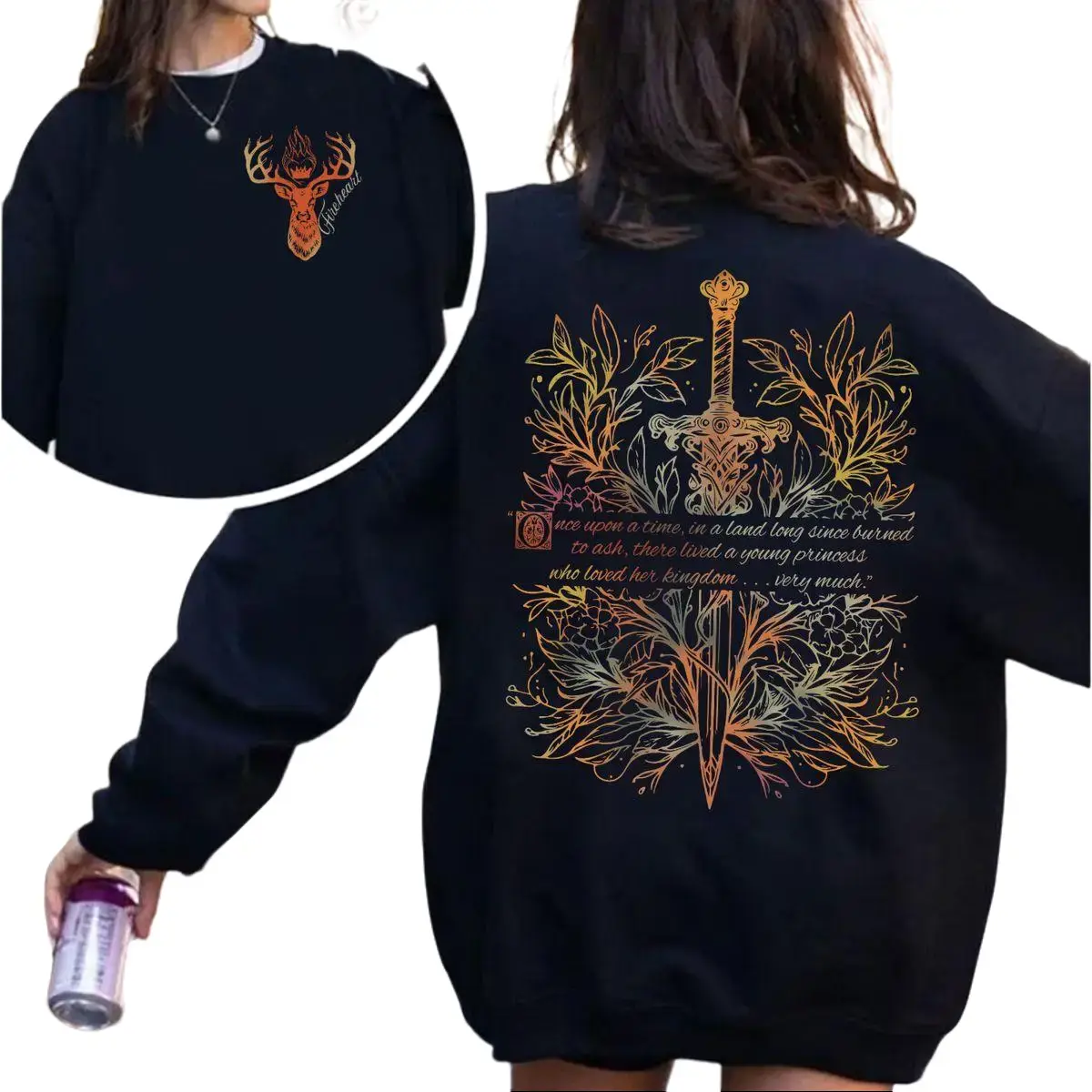 Fireheart Sweatshirt, You Do Not Yield 2 Sided Hoodie, Fantasy Book Quote Shirt, Bookish Reader, Throne Of Glass Fan Gift, Romantasy Book Lover, Unisex Sweater Pullover Tee