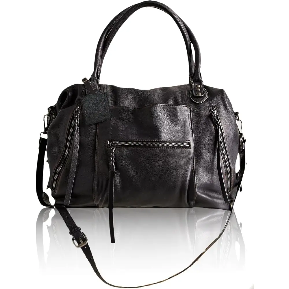 Women's Large Tote Bag, City Tote Bag, Fall Purse with Zipper, Women Vegan Leather Hobo Handbags with Adjustable Strap