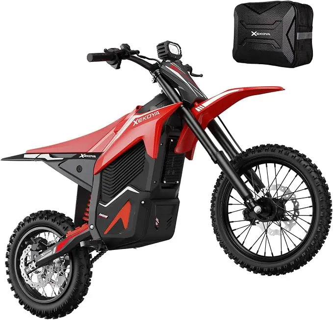 Xekoya 5000W Adult Electric Dirt Bike, 50MPH+ Electric Motorcycle UL2272 | 52V 30Ah removable battery, 50-mile range, hydraulic suspension & brakes, 14/12 inch fat tires, teens 13+ and adults