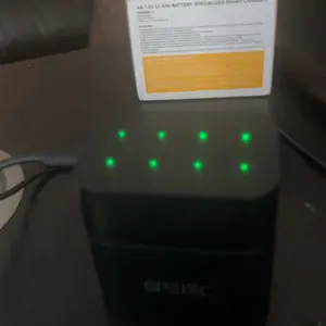 SPELEC 3600mWh Compatible with AA Lithium Batteries 8 Packs with Fast Charger, Rechargeable 1.5V Long-lasting Large Capacity AA Battery Pack Smart Charging Dock with LED Indicator Light