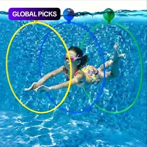 Underwater Swim Ring Diving Floating Toy, 3 Counts/set Inflatable Pool Floaters, Summer Swimming Pool Training Rings, Outdoor Swimming Toy