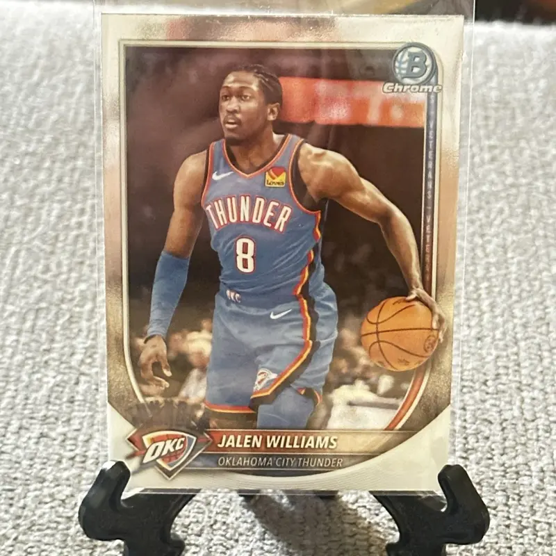 Jaylen Williams OKC Thunder Bowman U Chrome Refractor Trading Card Mint Condition Collectible Sports Memorabilia