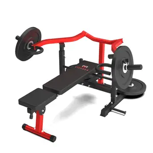 Chest Press Machine – Bench Press with Adjustable Backrest & Dual Band Pegs, Adjustable Flat Incline Bench for Chest, AB Workouts, Converging Arm Motion for Home Gym