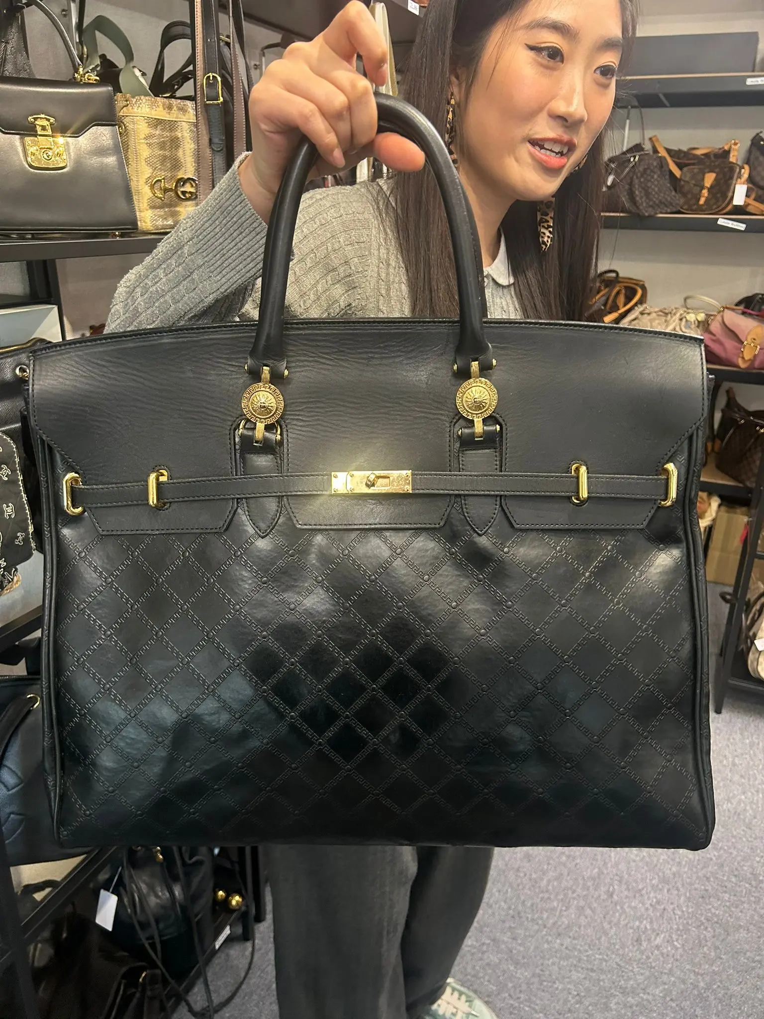 Pre-owned VERSACE Leather Tote Bags toto bag