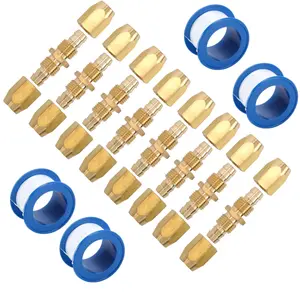 A Set of 8/4 Pcs Reusable Pneumatic Hose Repair Fittings,Air Hose Repair Accessories,Suitable for PVC PU Pipes,1/4 Inch ID Hose,Used to Connect Damaged Hoses,with Faucet Tapes,Tools & Hardware