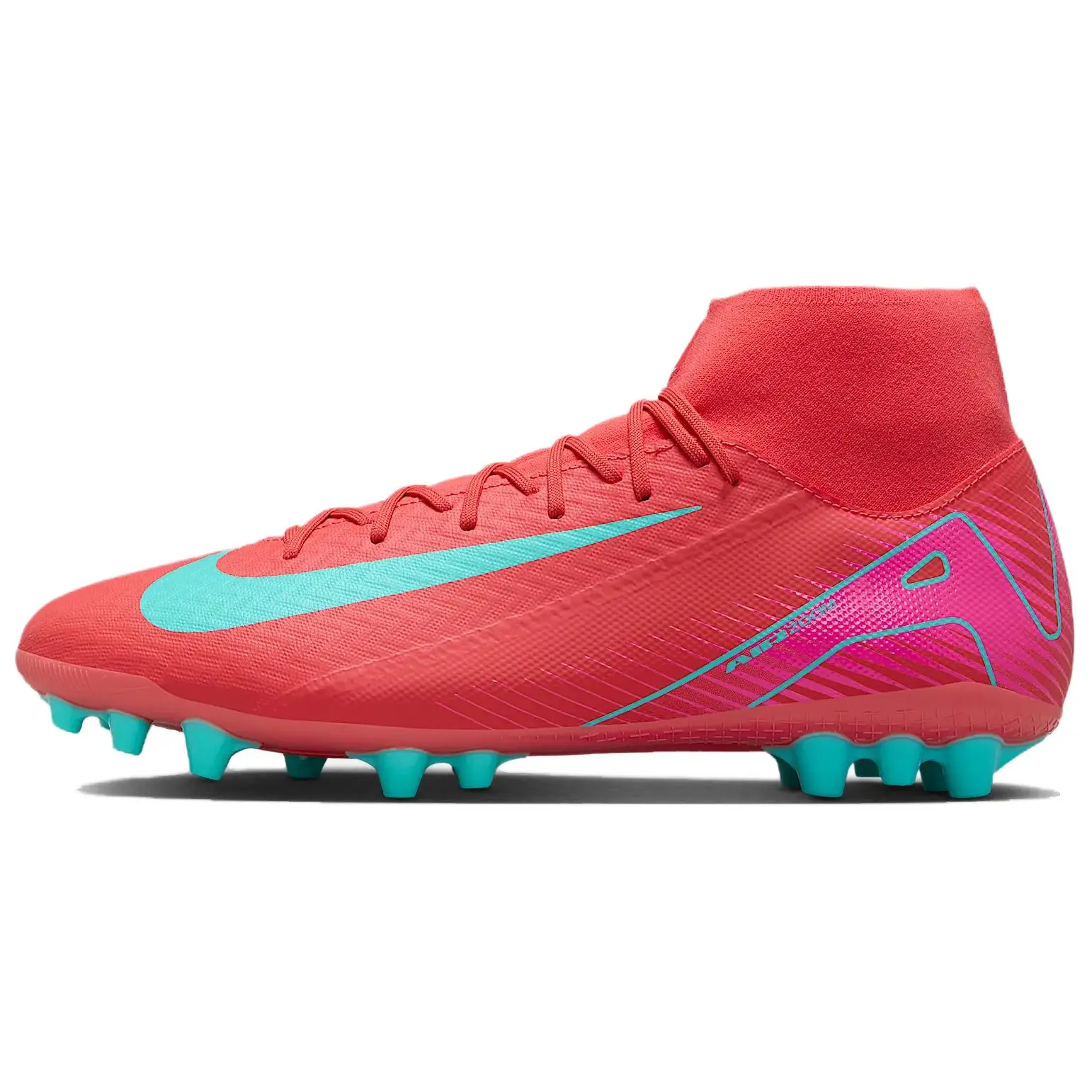 Nike Mercurial Superfly 10 Academy AG Mad Energy Pack Durable Non-slip Soccer Cleats Men's Ember Glow Aurora Green FQ8329-800