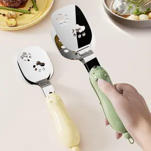 2-in-1 Hanging Non-Slip Durable Stainless Steel Kitchen Tongs-Spatula, 2026 New Kitchen Accessories for Egg Flipping, Steak Cooking, Home Barbecue Food Clip Shovel