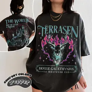 Throne Of Glass Comfort Colors Shirt | SJM Inspire Two Sides | Terrasen TOG TShirt