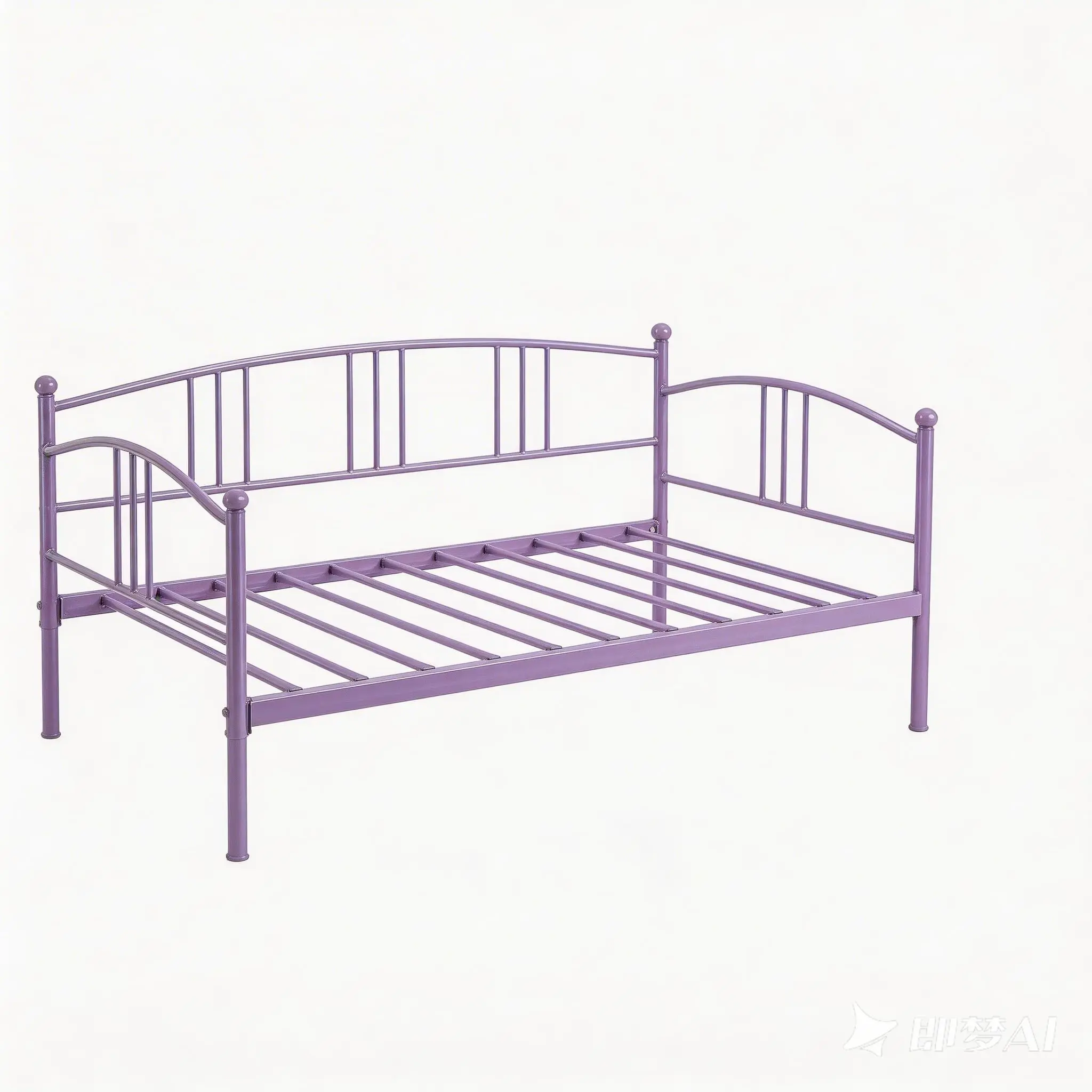 Garvee Twin Daybed with Sturdy Metal Frame and Steel Slat Support, Featuring an Arched Headboard Sofa Bed Design in Purple, Ideal for Bedroom and Guest Room Use