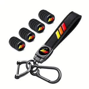 Car Tire Valve Stem Cap, Tire Pressure Caps, Car Key Chain, Universal Car Interior Decoration Accessories for Toyota TRD Camry Tacoma 4Runner Tundra Rav4 Corolla Highlander