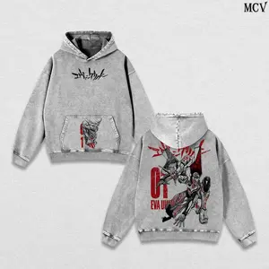 Eva Unit-01 Tee Washed – Neon Genesis Evangelion Vintage Washed Heavy Cotton Oversized Anime Manga T-Shirt Hoodie, Berserk Mode Double Printed Retro Unisex Streetwear Graphic Top, Shinji Ikari NERV Mecha Psychological Anime Edition, Japanese Anime Merch