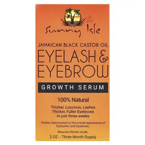 Sunny Isle Jamaican Black Castor Oil, Eyelash & Eyebrow Growth Serum, 2 oz