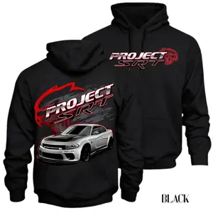 Project SRT Muscle Car Hoodie – Aggressive Racing Graphic, Streetwear Automotive Style, Power Speed Design Francis Reminder Music