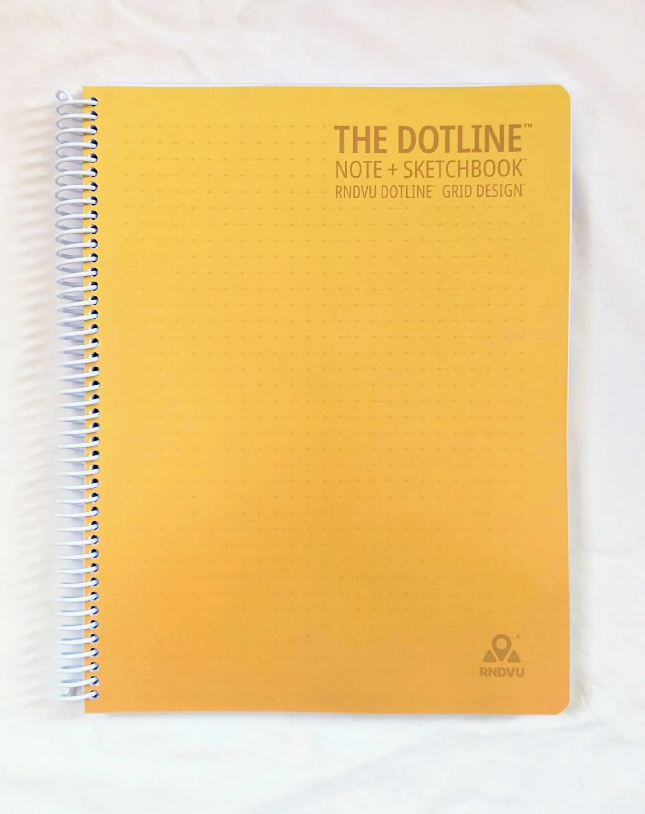 The Dotline Notebook - BUTTERNUT Yellow - Dot lined notebook for text and art