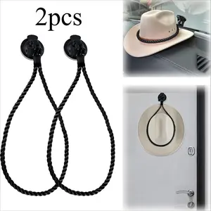 2pcs Cowboy Hat Mounts, Plastic Hat Holders, Portable & Easy-to-Install, for Cars, Trucks, Doors, Western Car Accessories, Car Hooks